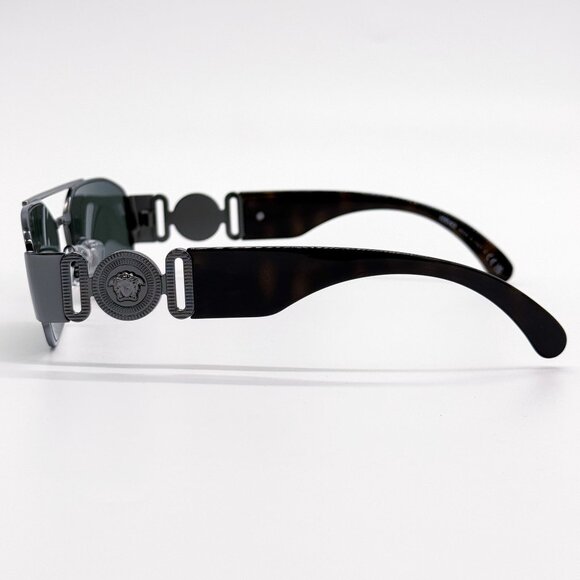 NEW VERSACE VE2287 100171 SUNGLASSES, VERSACE WOMEN BLACK/GREEN VE2287 1001/71 - Picture 7 of 10